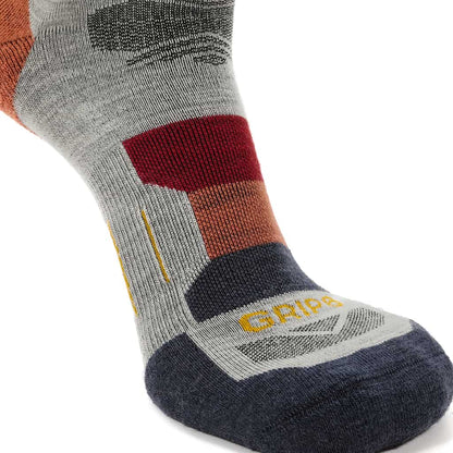 GRIP6 3 Pack Campfire - Hike Crew Lightweight Merino Wool Sock