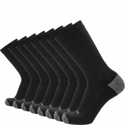 GRIP6 8 Pairs Carbon - Casual Crew Midweight Merino Wool Sock