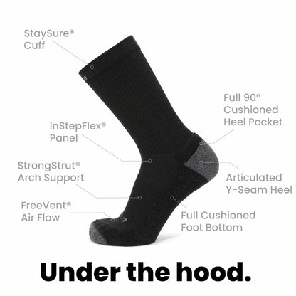 GRIP6 Carbon - Casual Crew Midweight Merino Wool Sock
