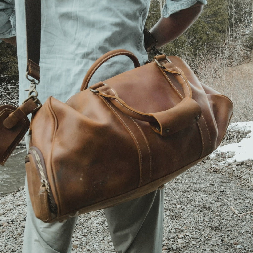 Steel Horse Leather The Dagny Weekender | Large Leather Duffle Bag