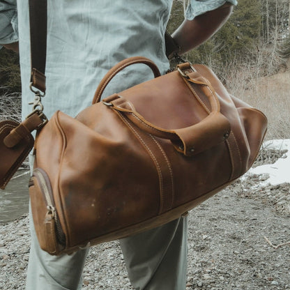 Steel Horse Leather The Dagny Weekender | Large Leather Duffle Bag
