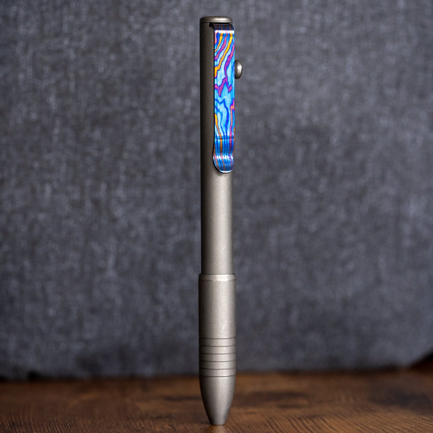 Big Idea Design Titanium Damascus Pen Clip
