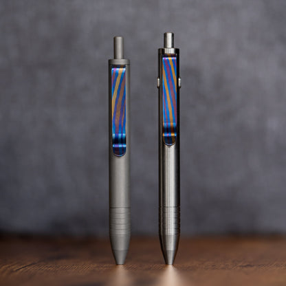 Big Idea Design Titanium Damascus Pen Clip