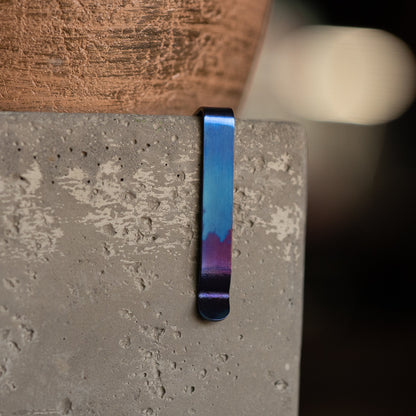 Big Idea Design Titanium Damascus Pen Clip