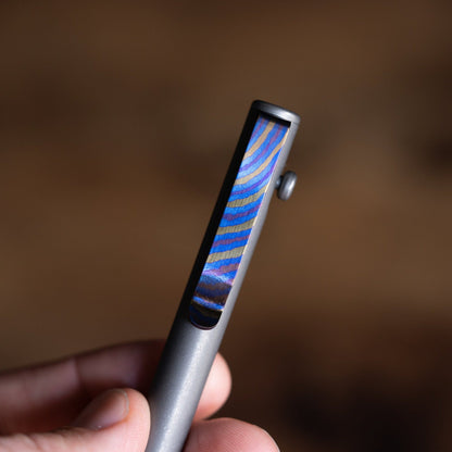 Big Idea Design Titanium Damascus Pen Clip
