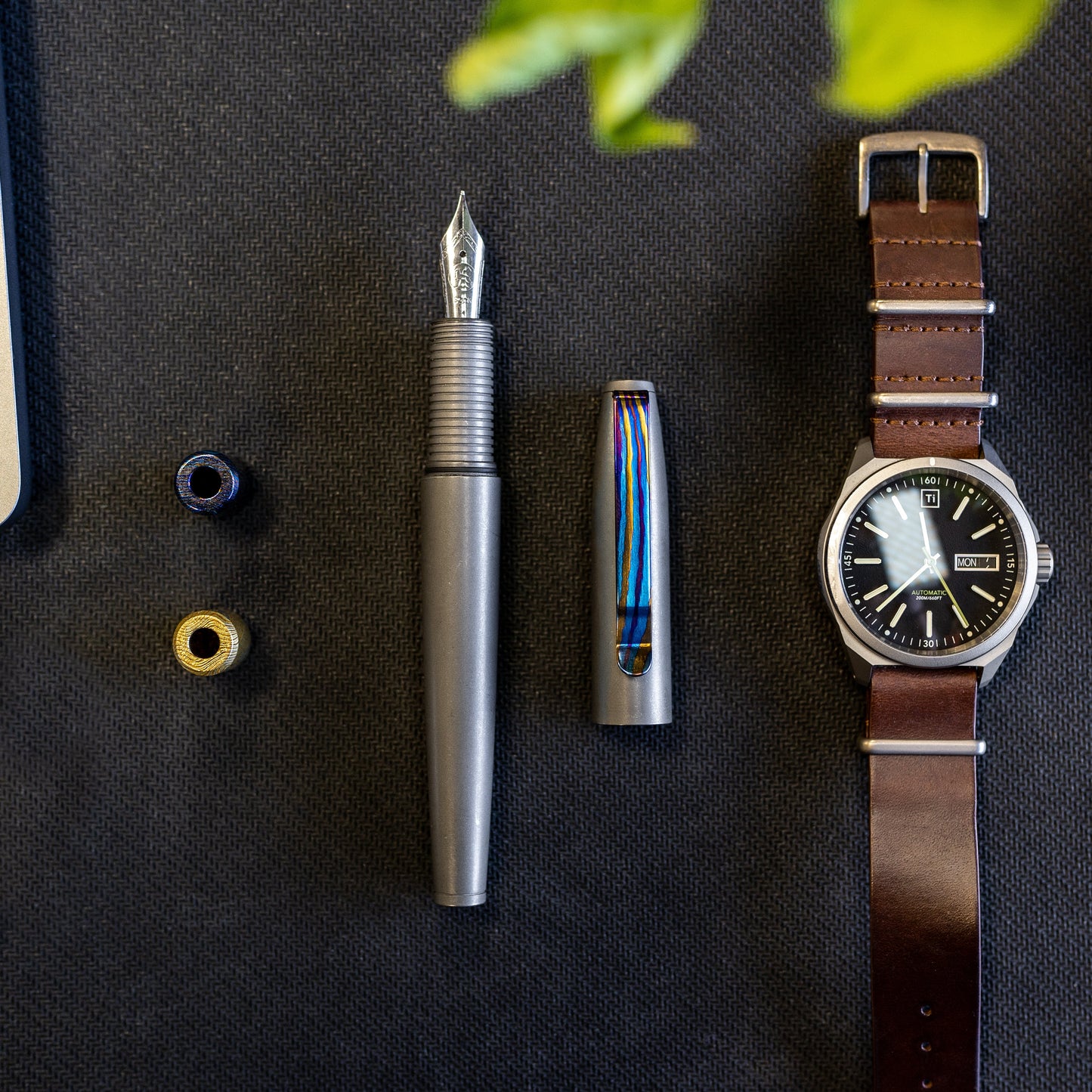 Big Idea Design Titanium Damascus Pen Clip