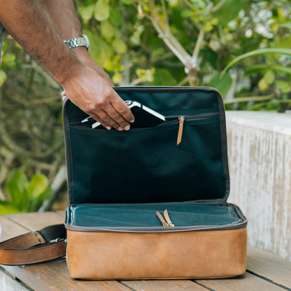 Kodiak Leather Kenai Leather CPAP Travel Bag