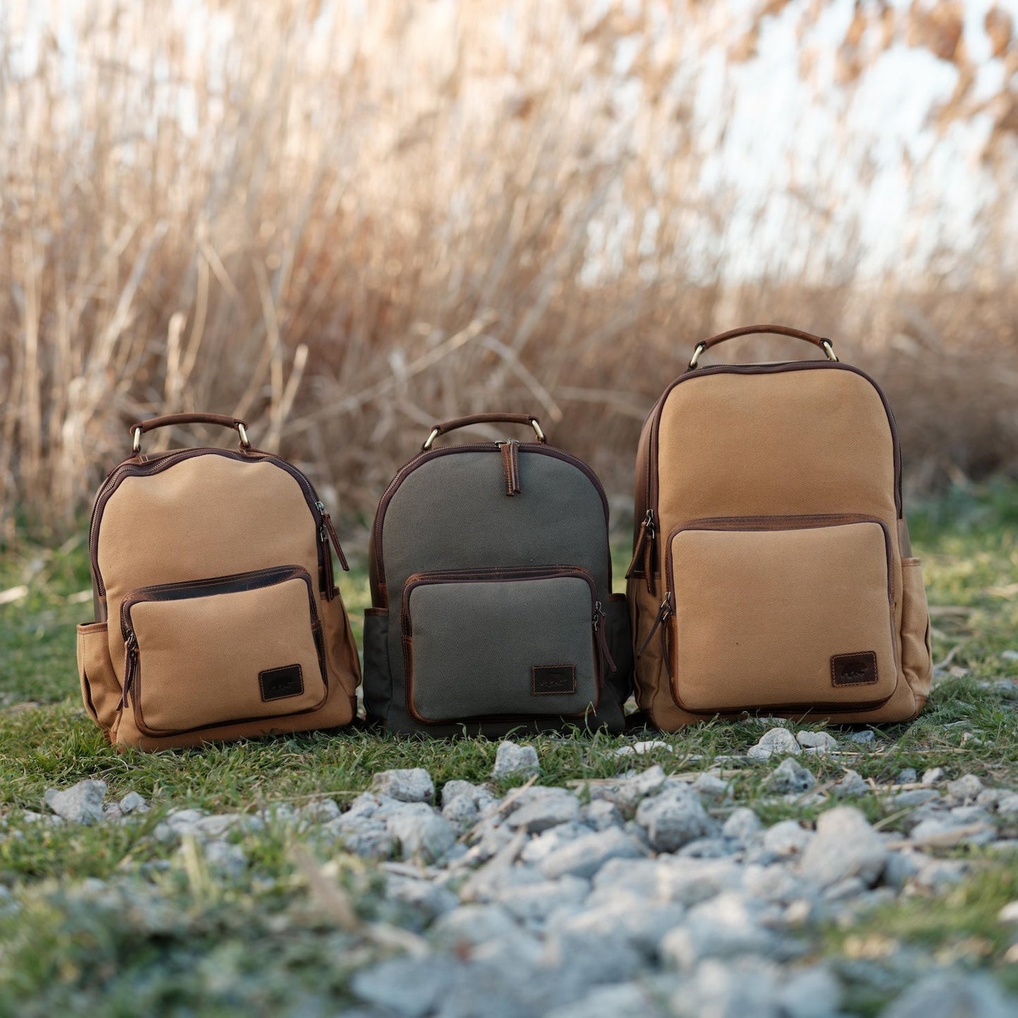 Kodiak Leather Day Traveler Canvas Backpack