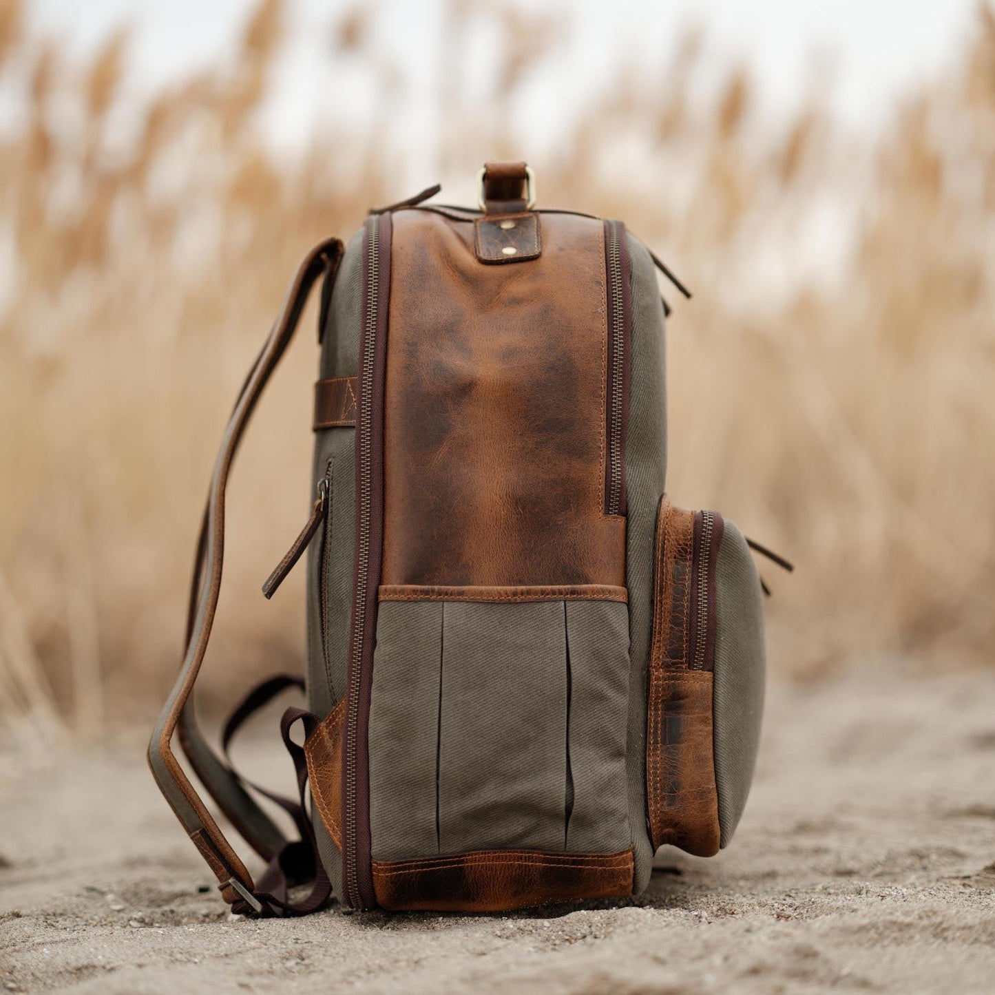 Kodiak Leather 25L Traveler Canvas Backpack