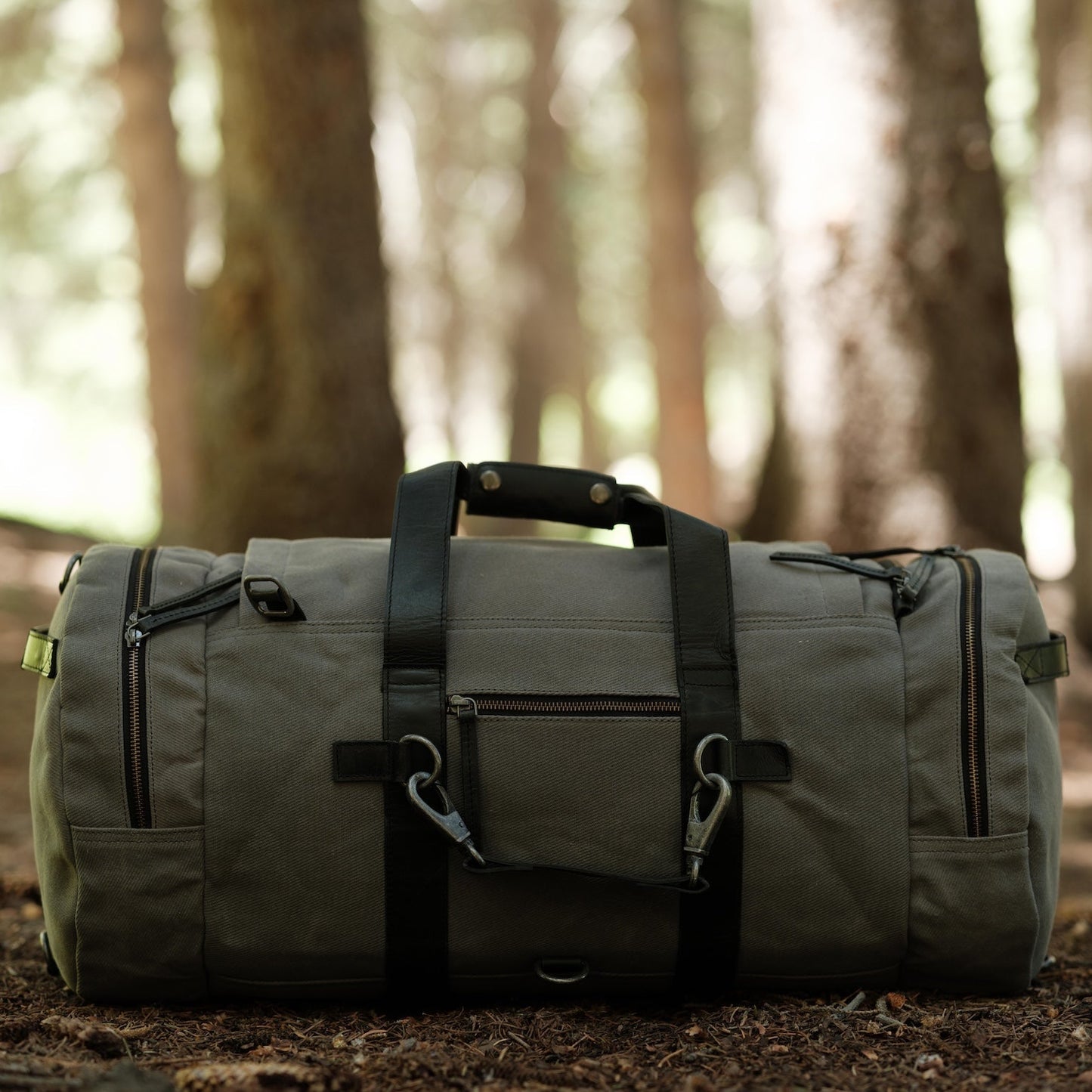 Kodiak Leather 55L Nomad Canvas Duffel