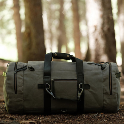 Kodiak Leather 55L Nomad Canvas Duffel