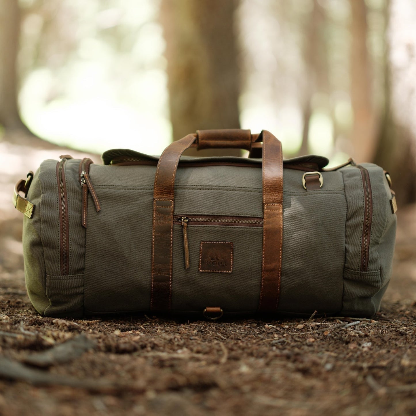 Kodiak Leather 55L Nomad Canvas Duffel