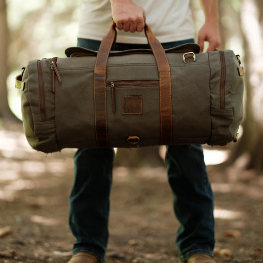 Kodiak Leather 55L Nomad Canvas Duffel
