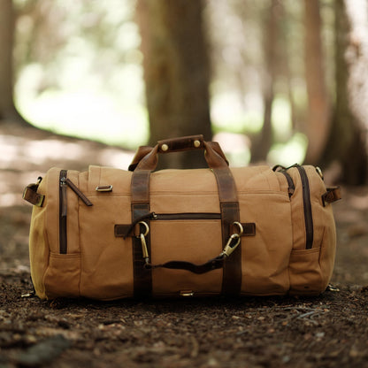 Kodiak Leather 55L Nomad Canvas Duffel