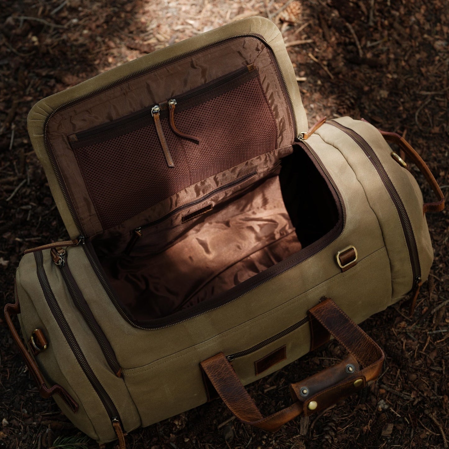 Kodiak Leather 55L Nomad Canvas Duffel