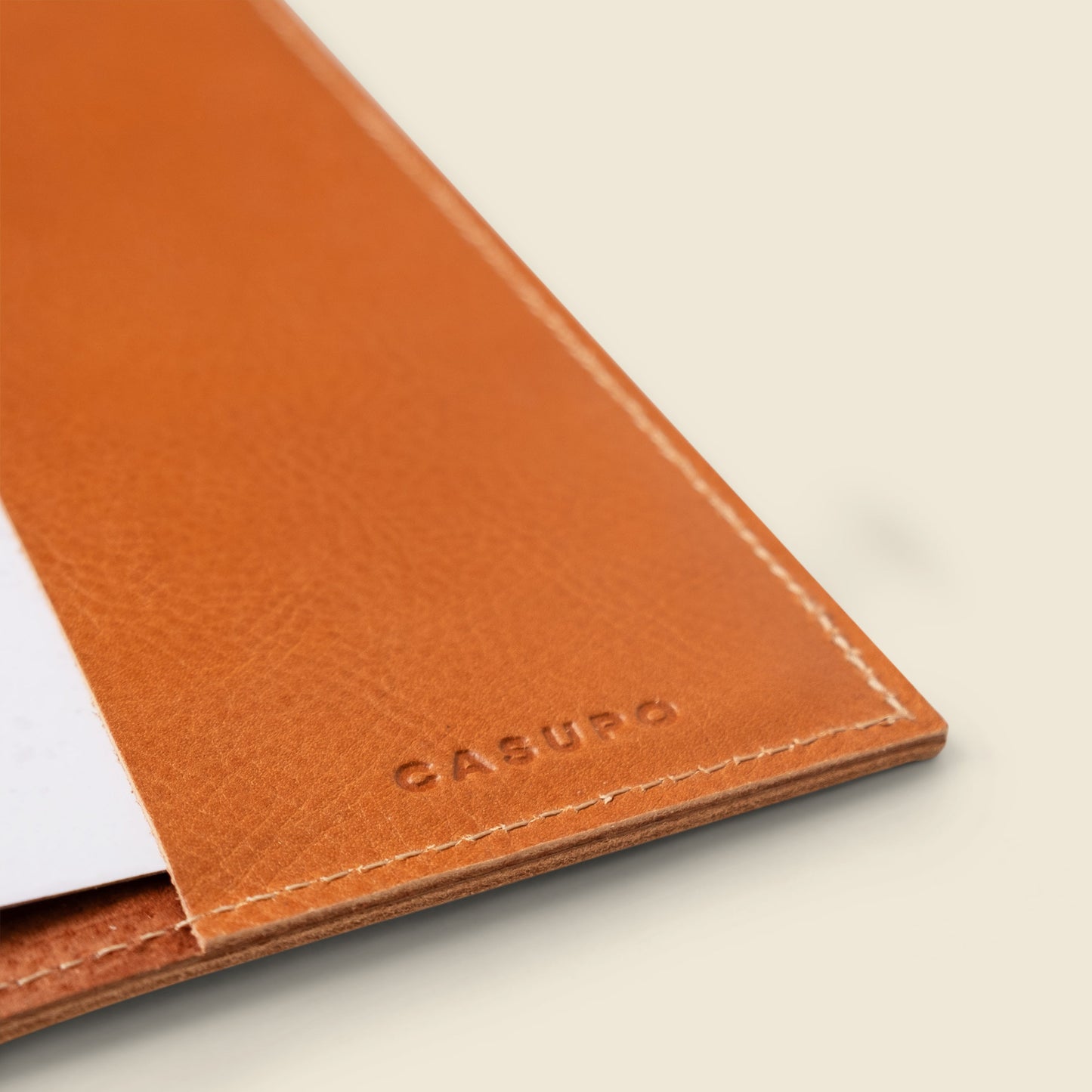 CASUPO Refillable A5 Leather Notebook Cover – Natural