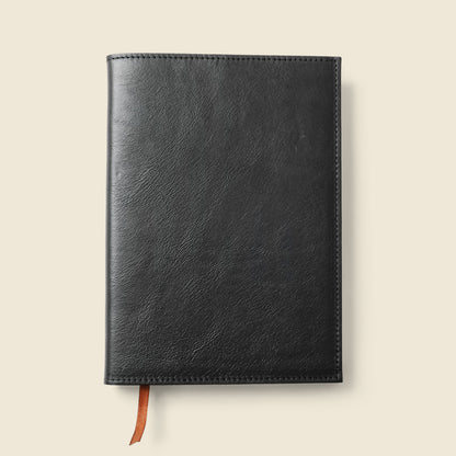 CASUPO Refillable A5 Leather Notebook Cover – Black