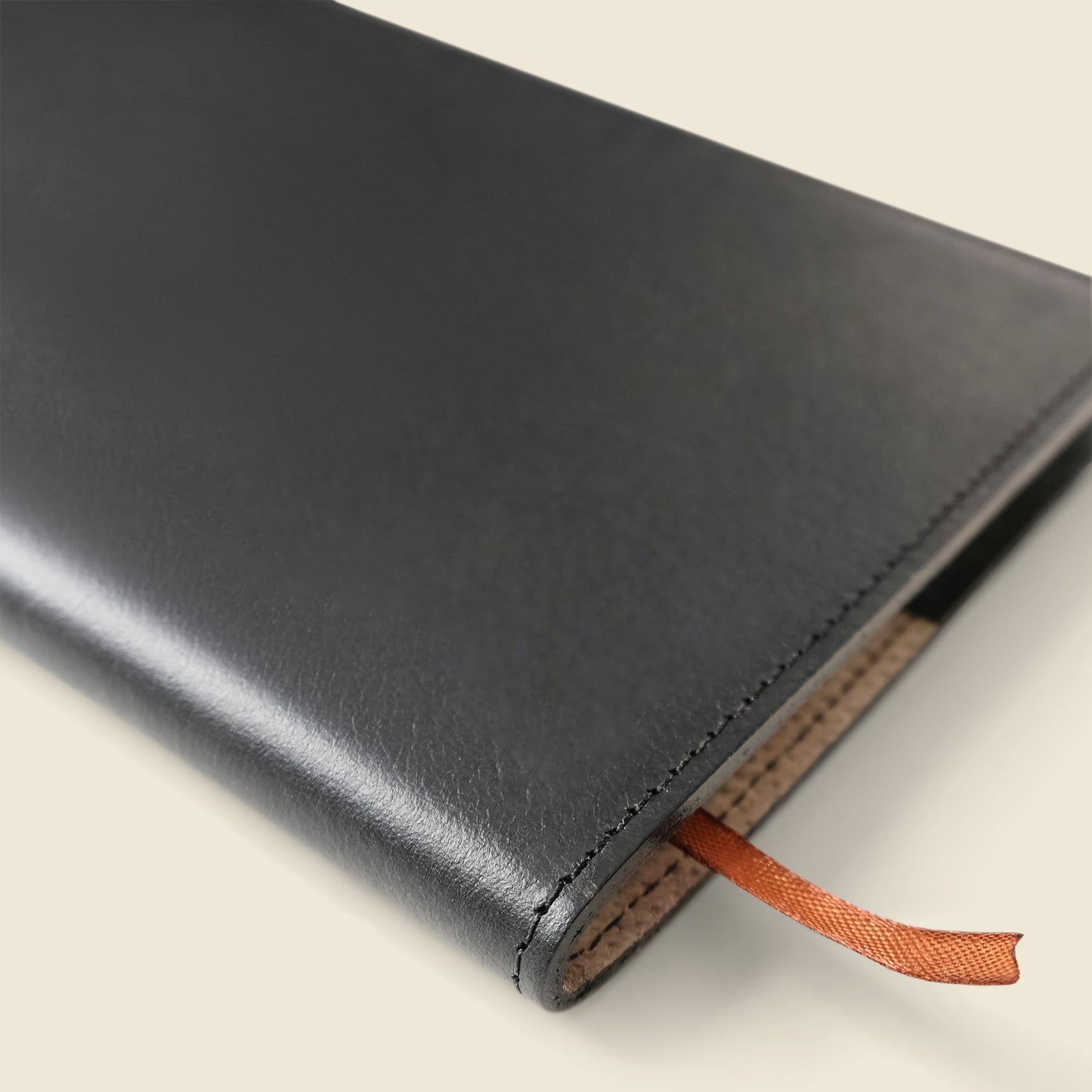 CASUPO Refillable A5 Leather Notebook Cover – Black