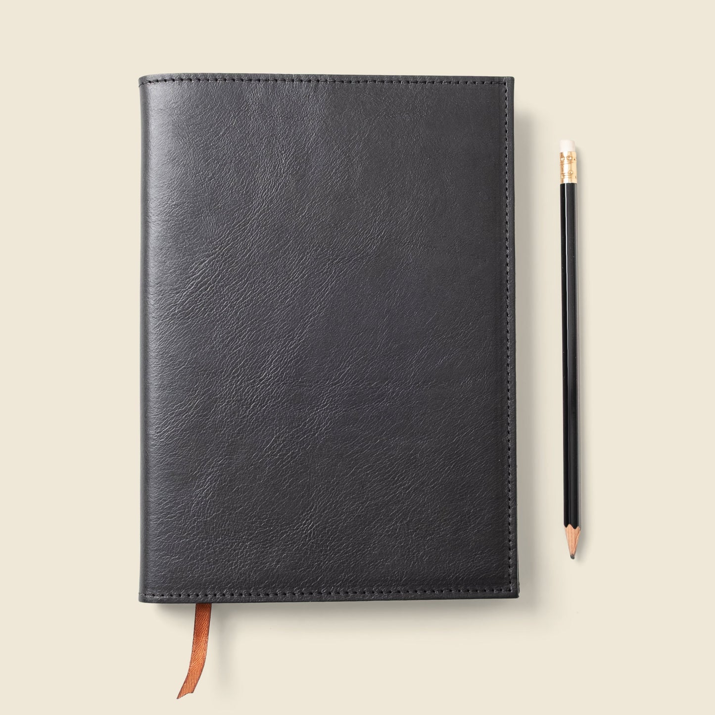 CASUPO Refillable A5 Leather Notebook Cover – Black