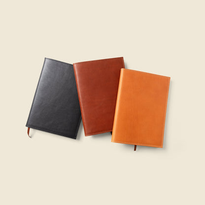CASUPO Refillable A5 Leather Notebook Cover – Black