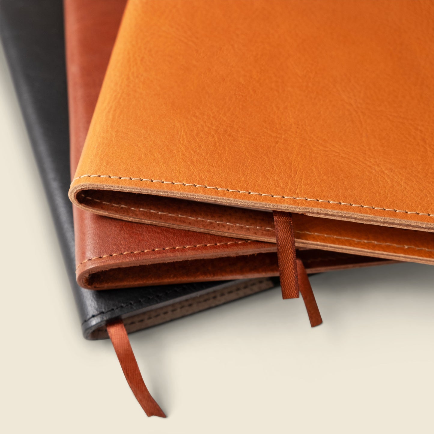 CASUPO Refillable A5 Leather Notebook Cover – Black