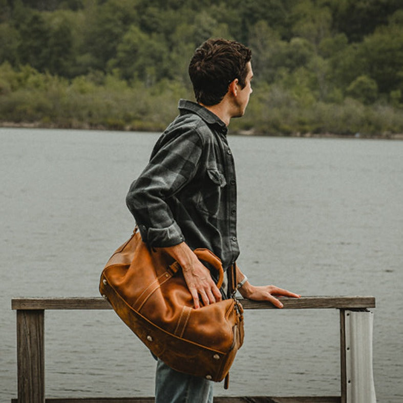 Steel Horse Leather The Dagny Weekender | Large Leather Duffle Bag