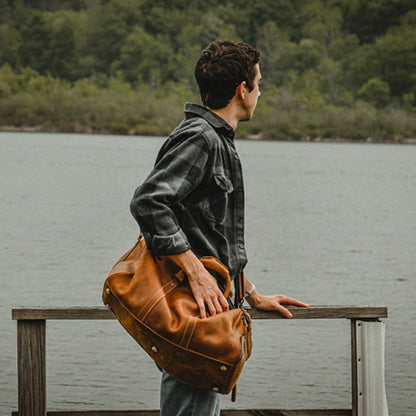 Steel Horse Leather The Dagny Weekender | Large Leather Duffle Bag