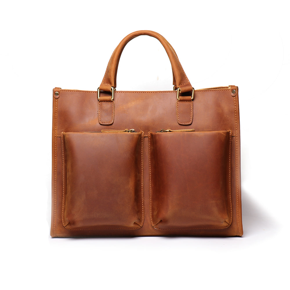 Steel Horse Leather The Dagmar Leather Briefcase | Vintage Leather Messenger Bag