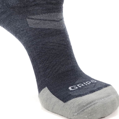 GRIP6 Denim - Run No Show Runweight Merino Wool Sock