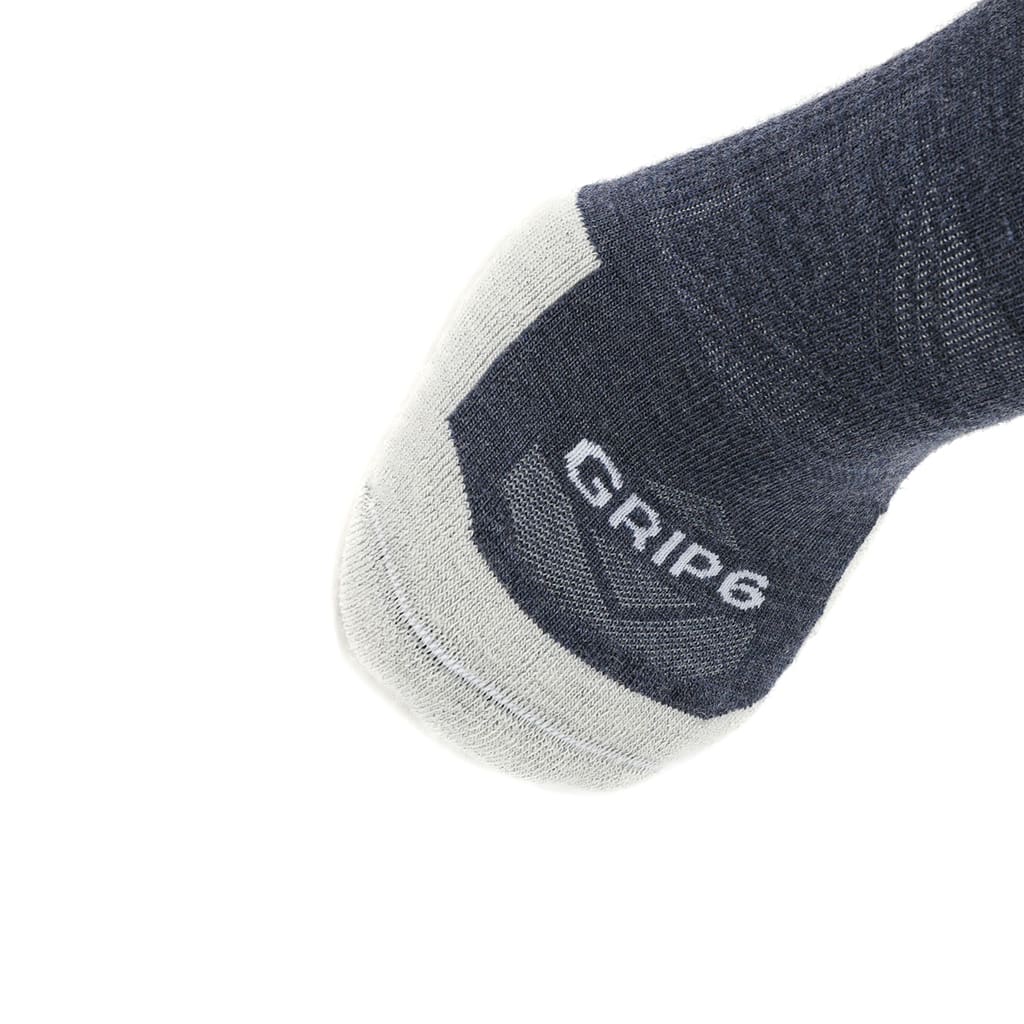 GRIP6 8 Pairs Denim - Run No Show Runweight Merino Wool Sock