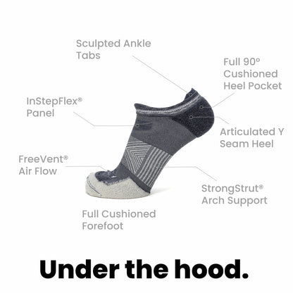 GRIP6 3 Pack Denim - Run No Show Runweight Merino Wool Sock