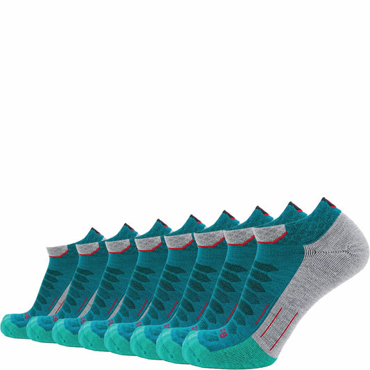GRIP6 8 Pairs Emerald - Run Ankle Midweight Merino Wool Sock