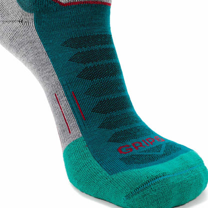 GRIP6 3 Pack Emerald - Run Ankle Midweight Merino Wool Sock