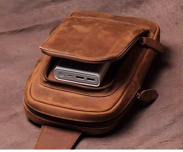 Steel Horse Leather Erling Leather Sling Bag | Crossbody Leather Pack