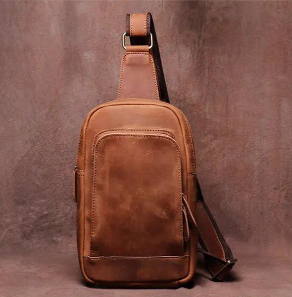 Steel Horse Leather Erling Leather Sling Bag | Crossbody Leather Pack