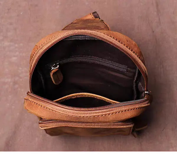 Steel Horse Leather Erling Leather Sling Bag | Crossbody Leather Pack
