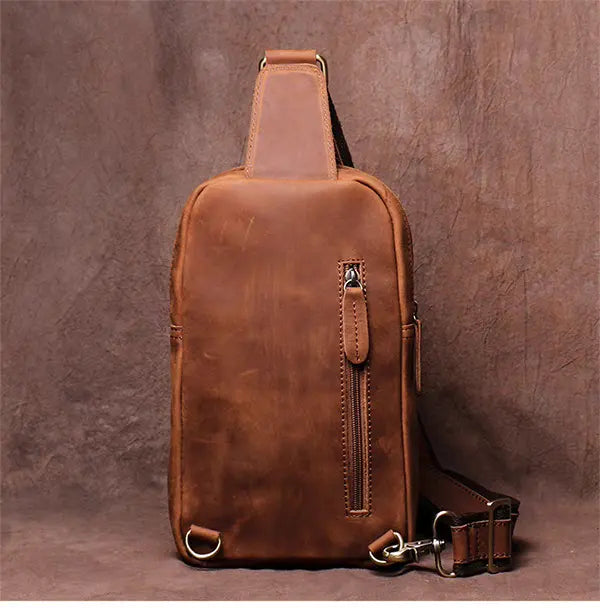 Steel Horse Leather Erling Leather Sling Bag | Crossbody Leather Pack