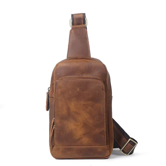 Steel Horse Leather Erling Leather Sling Bag | Crossbody Leather Pack