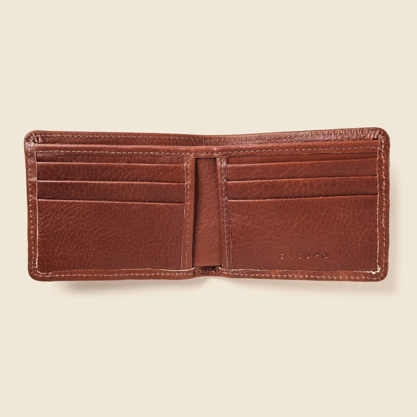 CASUPO Large Billfold Wallet with RFID protection - Chocolate