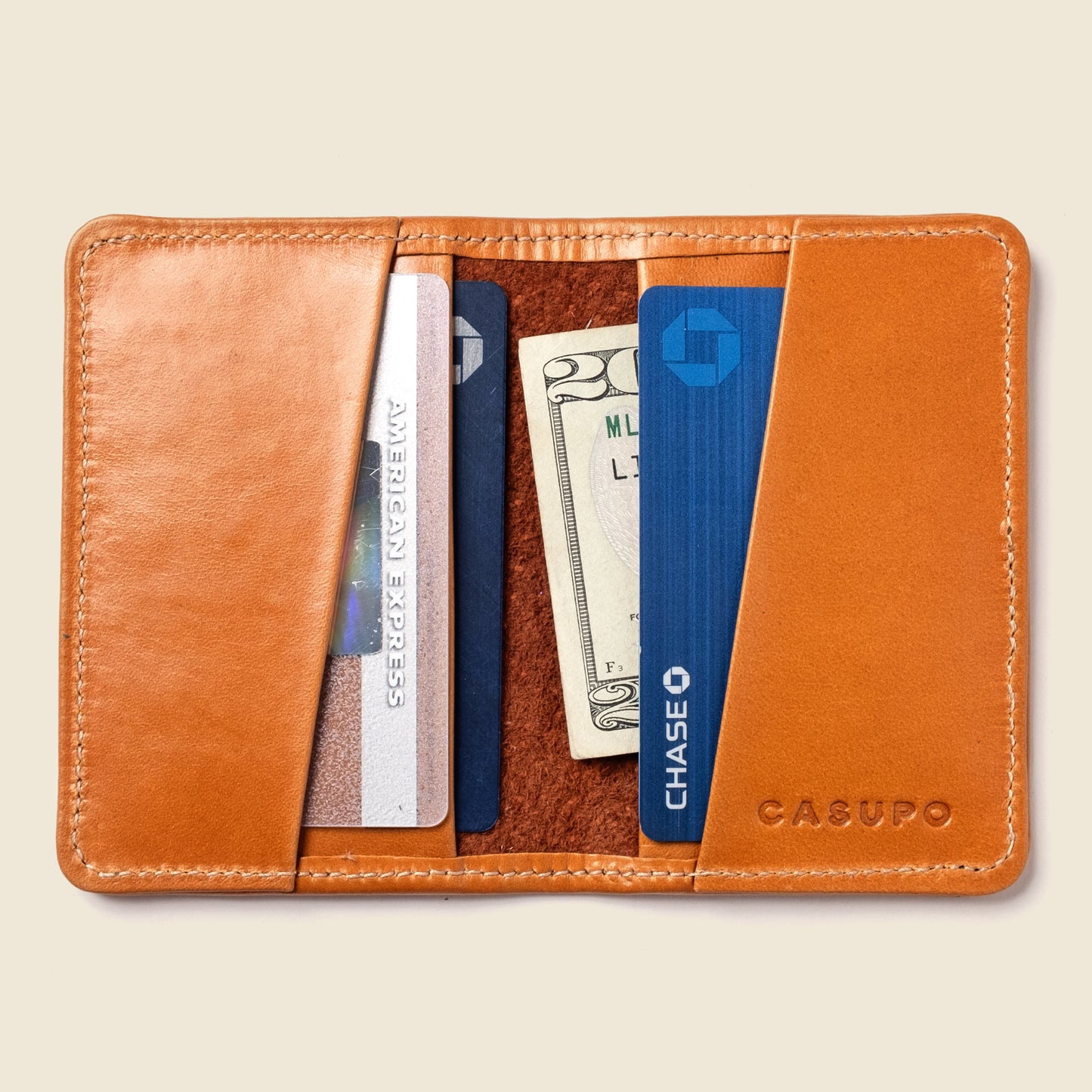 CASUPO Compact Bifold with RFID Protection - Honey