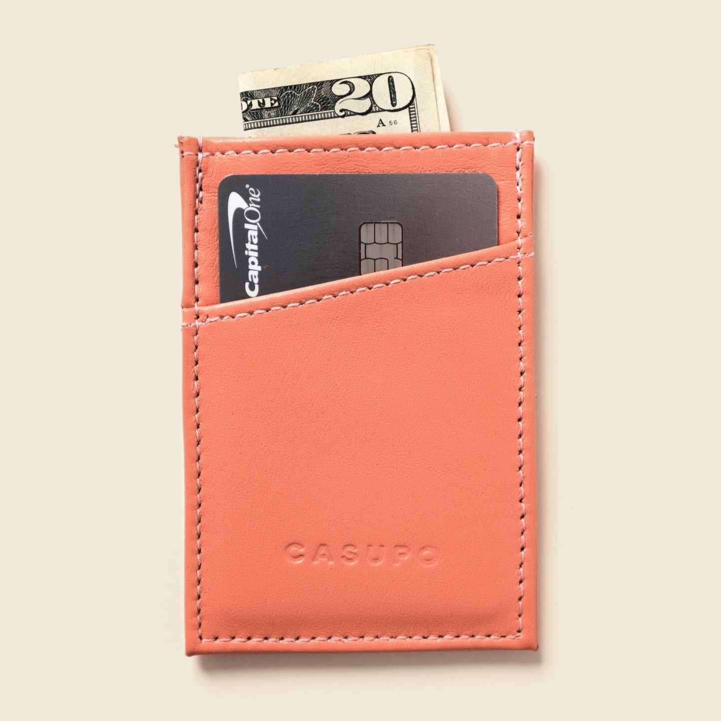CASUPO Minimalist Wallet With RFID Protection - Pink