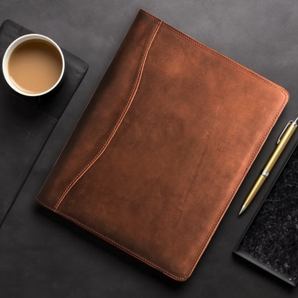 Steel Horse Leather Falit Leather Folio | Handmade Leather Padfolio