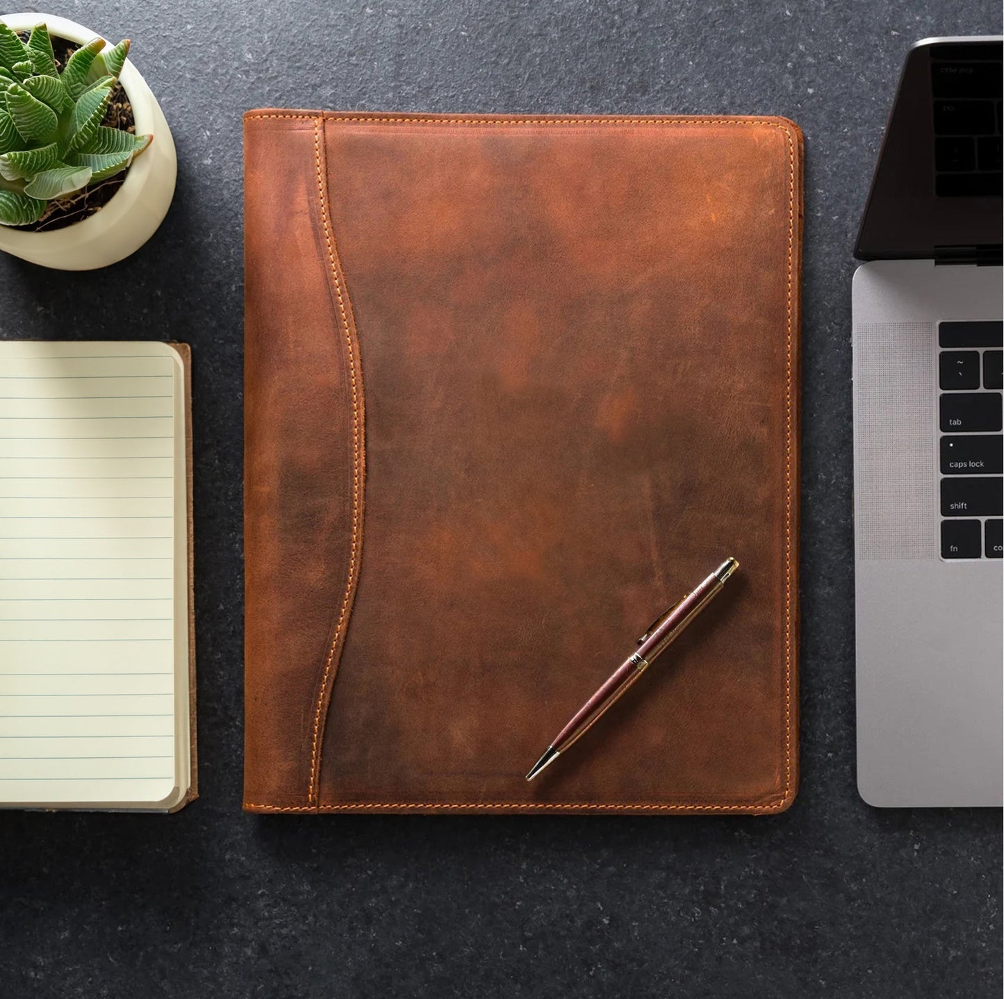 Steel Horse Leather Falit Leather Folio | Handmade Leather Padfolio