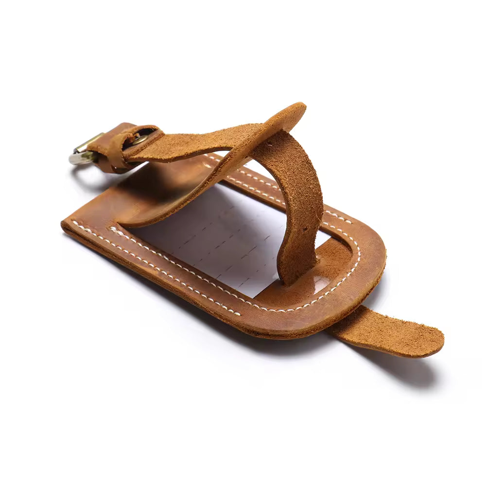 Steel Horse Leather Full Grain Leather Luggage Tag