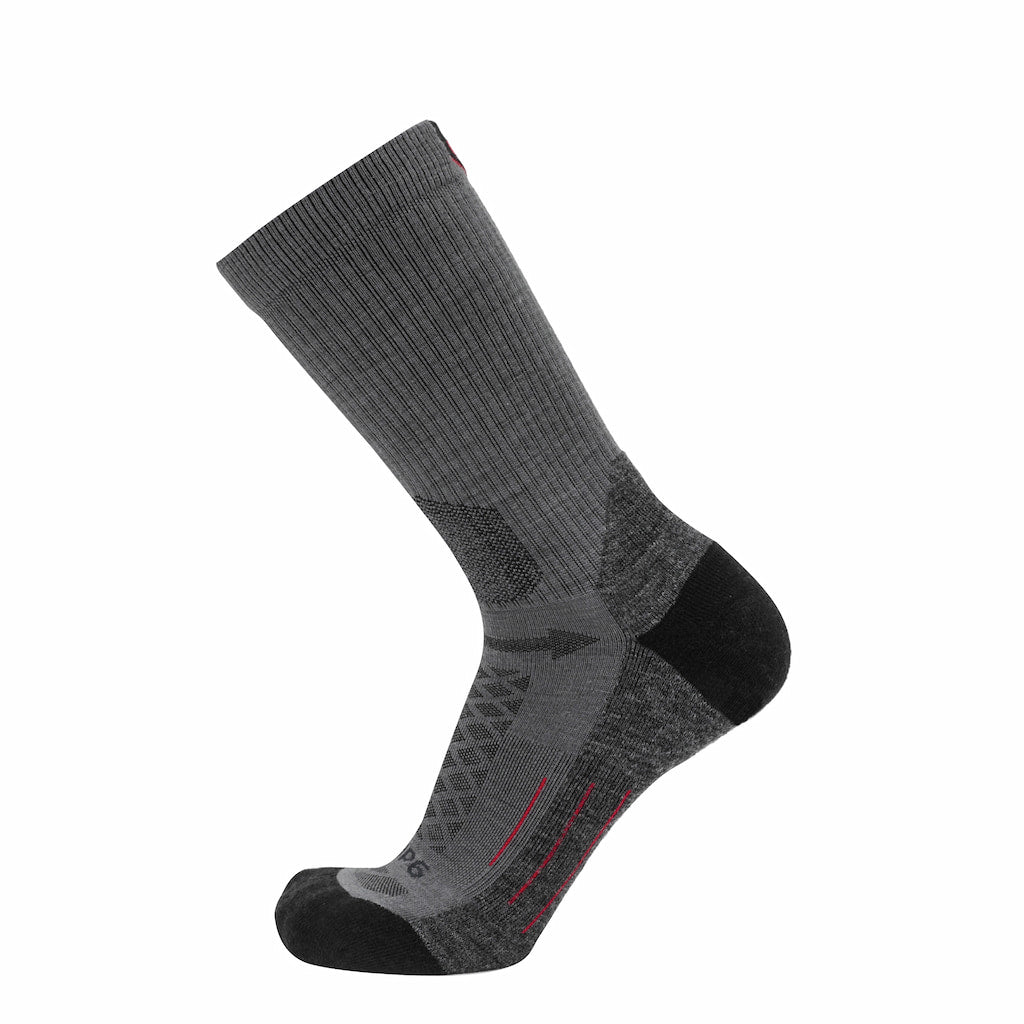 GRIP6 3 Pack Graphite - Hike Crew Midweight Merino Wool Sock