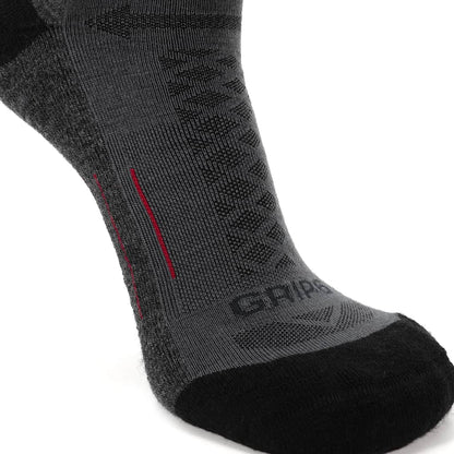 GRIP6 8 Pairs Graphite - Hike Crew Midweight Merino Wool Sock