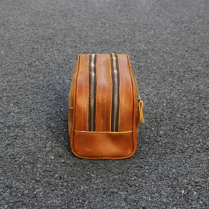 Steel Horse Leather Nomad Toiletry Bag | Genuine Leather Travel Toiletry Bag