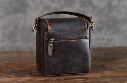 Steel Horse Leather Calista | Small Leather Camera Bag - Leather Camera Lens Case