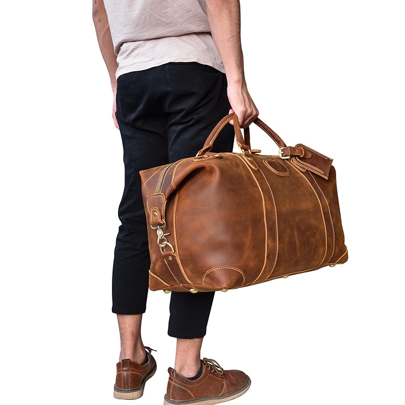 Steel Horse Leather Eira Duffle Bag | Vintage Leather Weekender