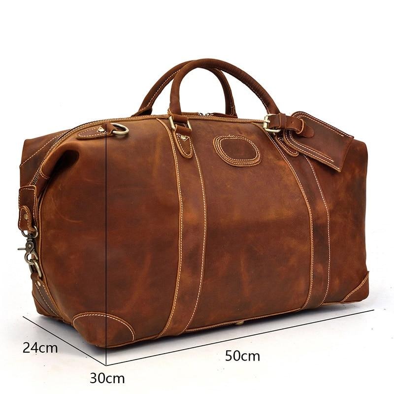 Steel Horse Leather Eira Duffle Bag | Vintage Leather Weekender
